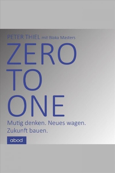 Zero to one, Audio-CD (CD-Audio)