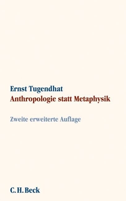 Anthropologie statt Metaphysik (Hardcover)