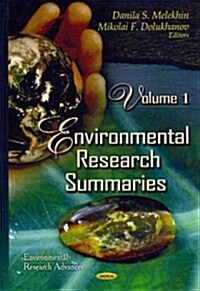 Environmental Research Summariesv. 1 (Hardcover, UK)