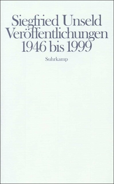 Veroffentlichungen 1946 bis 1999 (Hardcover)