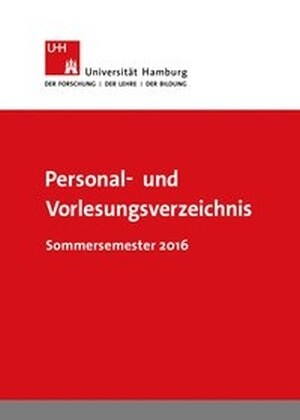 Universitat Hamburg, Personal- und Vorlesungsverzeichnis (Paperback)
