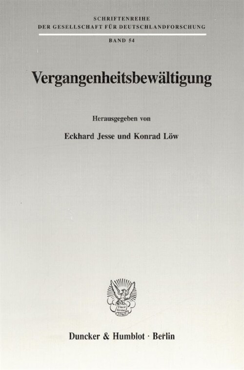 Vergangenheitsbewaltigung (Paperback)