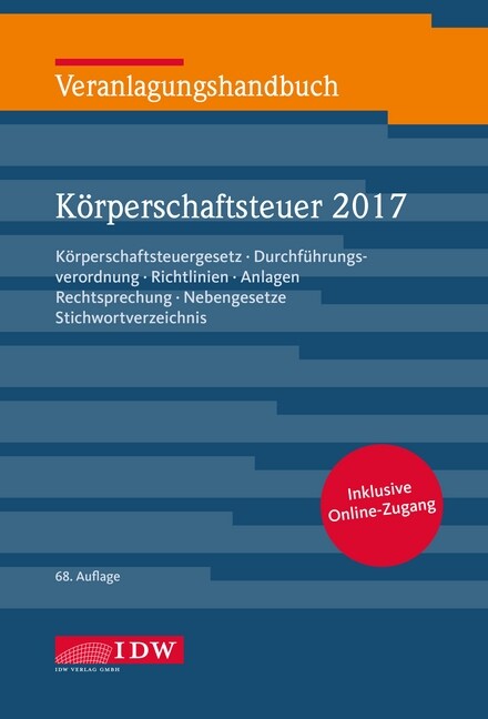 Veranlagungshandbuch Korperschaftsteuer 2017 (WW)