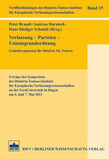 Verfassung - Parteien - Unionsgrundordnung (Paperback)