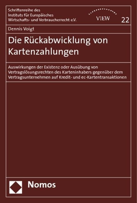 Die Ruckabwicklung von Kartenzahlungen (Paperback)