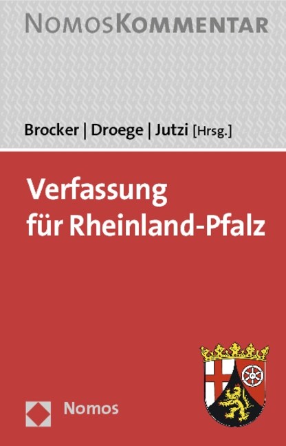 Verfassung Fur Rheinland-Pfalz: Handkommentar (Hardcover)