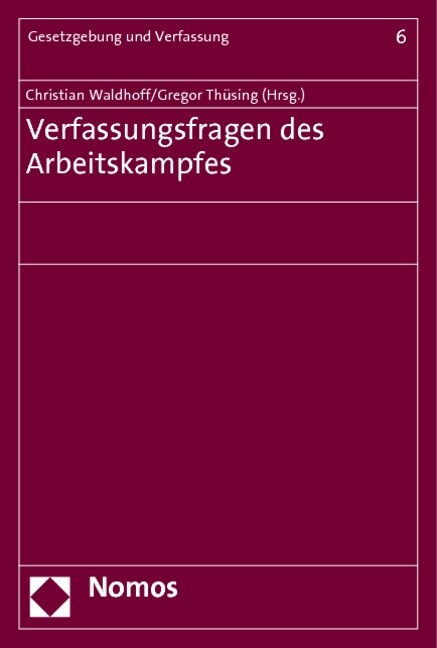 Verfassungsfragen des Arbeitskampfes (Paperback)