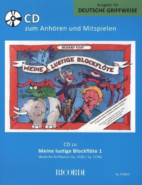 Meine lustige Blockflote (deutsche Griffw.), 1 Audio-CD (CD-Audio)