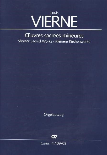 Kleinere Kirchenwerke, Orgelauszug (Sheet Music)