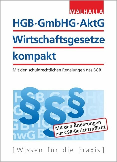 HGB, GmbHG, AktG, Wirtschaftsgesetze kompakt 2018/2019 (Hardcover)