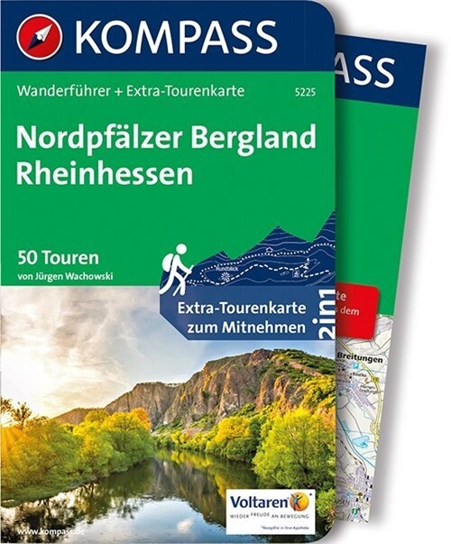 Kompass Wanderfuhrer Nordpfalzer Bergland, Rheinhessen, m. 1 Karte (Paperback)