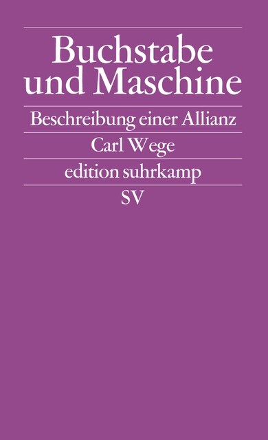 Buchstabe und Maschine (Paperback)