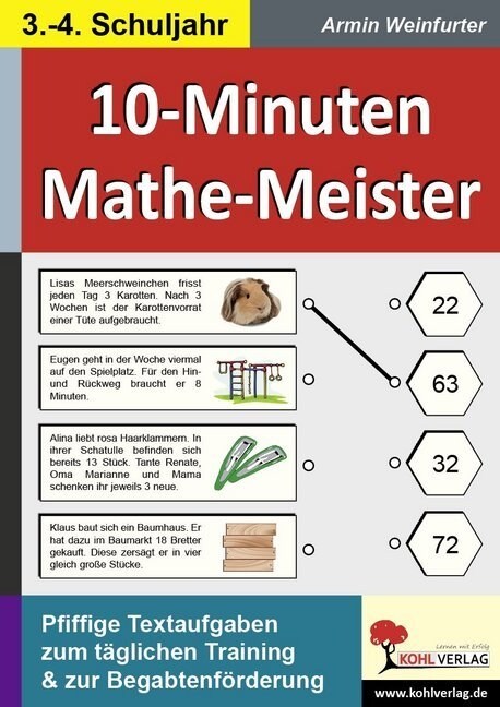 10-Minuten-Mathe-Meister, 3.-4. Schuljahr (Paperback)