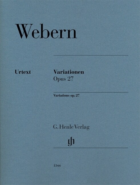 Variationen op. 27, Klavier zu zwei Handen (Sheet Music)