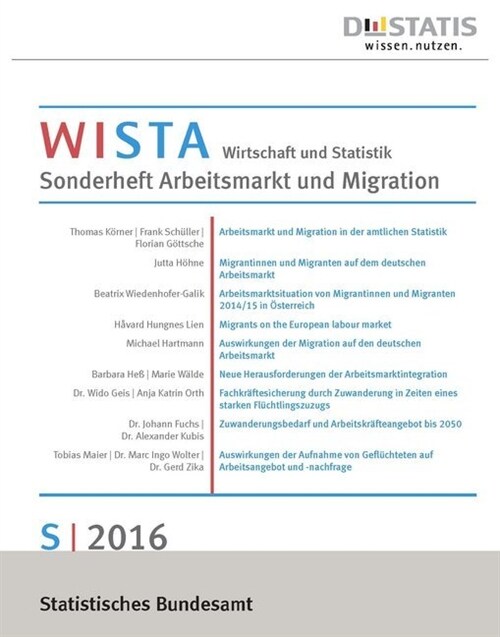 WISTA Sonderheft Arbeitsmarkt und Migration (Paperback)