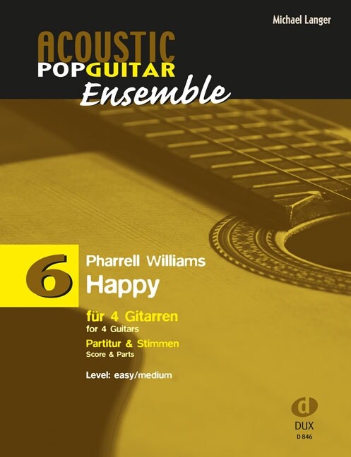 Happy, fur 4 Gitarren, Partitur und Stimmen (Sheet Music)