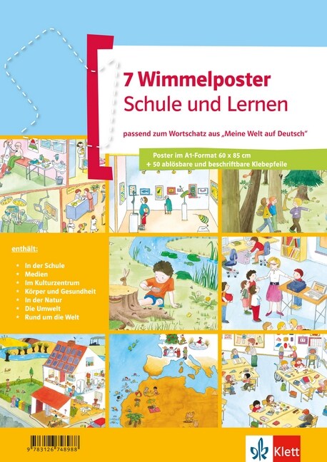 Wimmelposter Schule und Lernen, 7 Poster (Poster)