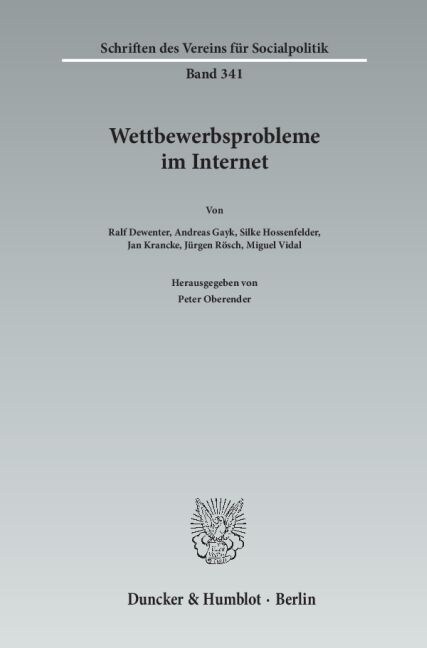 Wettbewerbsprobleme im Internet (Paperback)