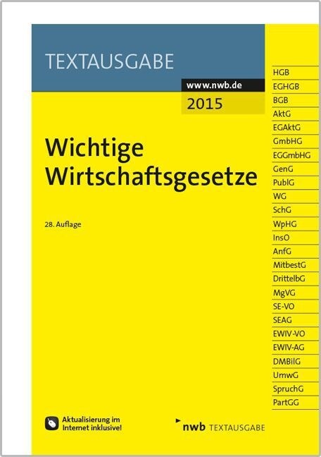 Wichtige Wirtschaftsgesetze (Paperback)