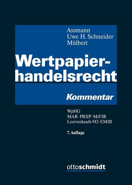 Wertpapierhandelsrecht, Kommentar (Hardcover)