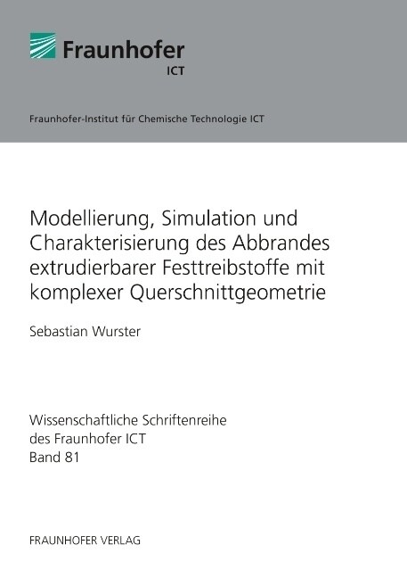 Modellierung, Simulation und Charakterisierung des Abbrandes extrudierbarer Festtreibstoffe mit komplexer Querschnittgeometrie. (Paperback)