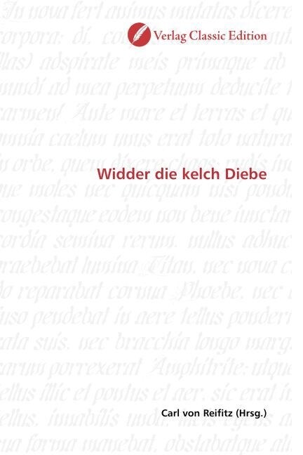 Widder die kelch Diebe (Paperback)