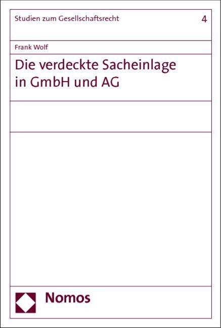 Die verdeckte Sacheinlage in GmbH und AG (Paperback)
