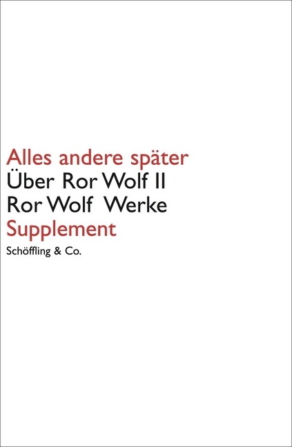 Alles andere spater (Hardcover)
