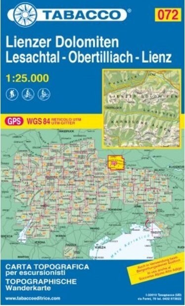 Wanderkarte 72 Lienzer Dolomiten -Lesachtal-Obertillach-Lienz (Sheet Map)