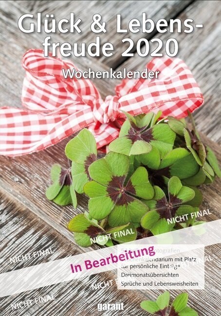 Wochenkalender Gluck und Lebensfreude 2020 (Calendar)