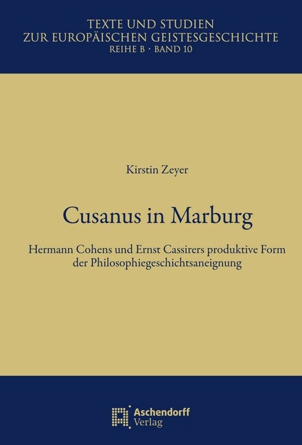 Cusanus in Marburg (Paperback)