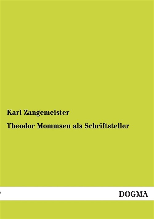 Theodor Mommsen als Schriftsteller (Paperback)