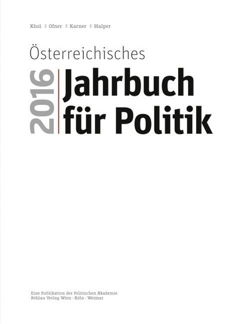 Osterreichisches Jahrbuch fur Poltik 2016 (Paperback)