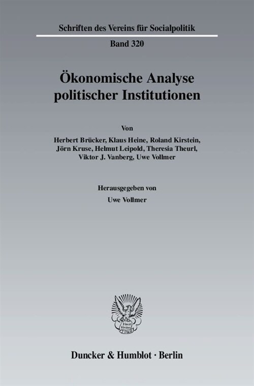 Okonomische Analyse Politischer Institutionen (Paperback)