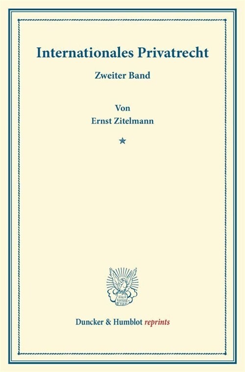 Internationales Privatrecht: Zweiter Band (Paperback)