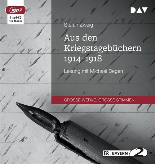 Aus den Kriegstagebuchern 1914-1918, 1 MP3-CD (CD-Audio)