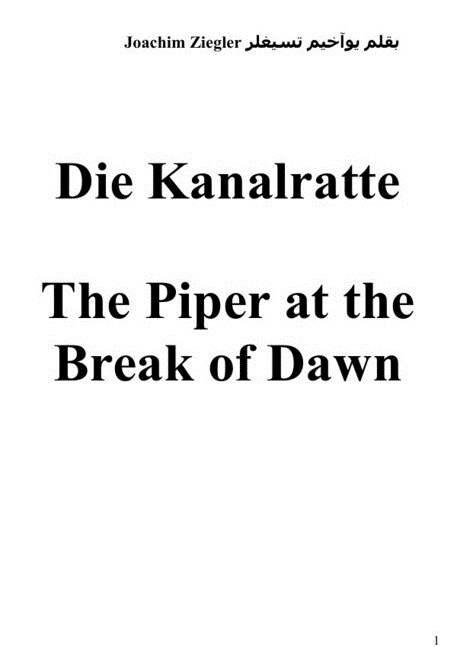 Die Kanalratte The Piper at the Break of Dawn (Paperback)