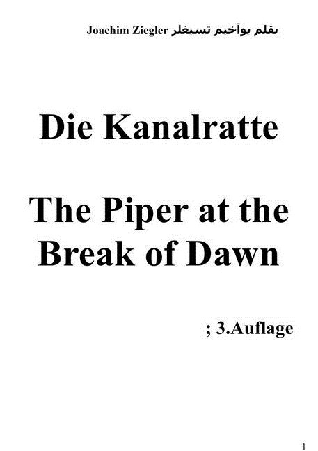 Die Kanalratte The Piper at the Break of Dawn (Paperback)