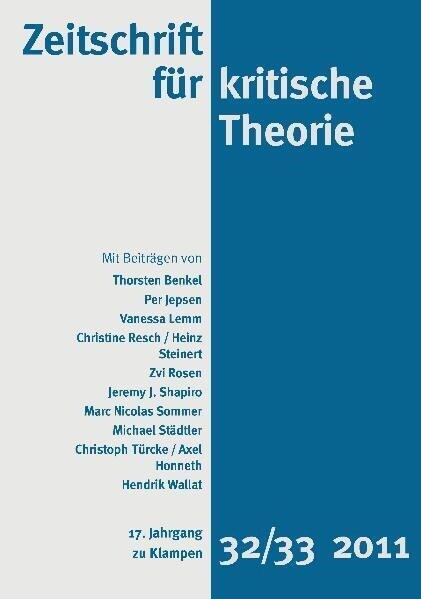 Zeitschrift fur kritische Theorie. H.32/33 (Paperback)