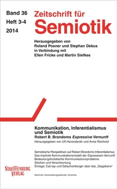 Zeitschrift fur Semiotik. Bd.36/3-4 (Paperback)