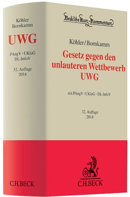 Gesetz gegen den unlauteren Wettbewerb (UWG), Kommentar (Hardcover)
