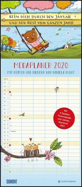 Mega-Familienkalender 2020 Reim dich durchs Jahr (Calendar)