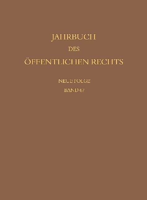 Jahrbuch des offentlichen Rechts der Gegenwart. Neue Folge (Hardcover)