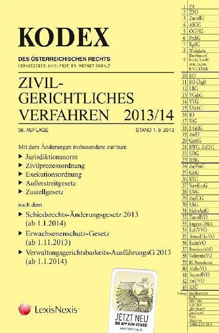 KODEX Zivilgerichtliches Verfahren 2013/14 (Paperback)