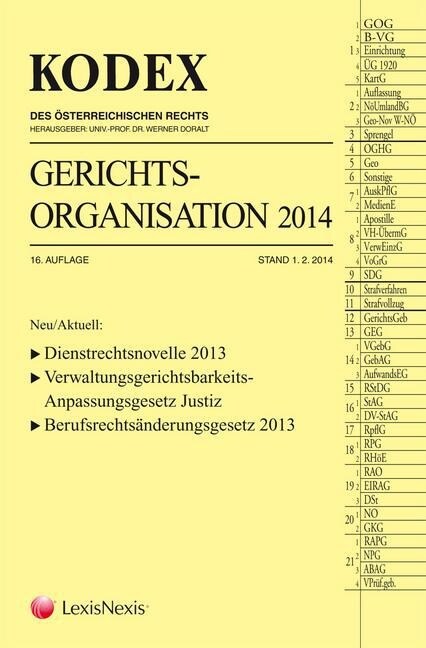 KODEX Gerichtsorganisation 2014 (f. Osterreich) (Paperback)