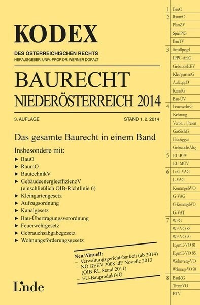 Baurecht Niederosterreich 2014 (Paperback)
