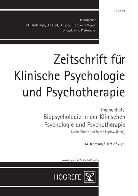 Psychobiologie in der Klinischen Psychologie und Psychotherapie (Paperback)