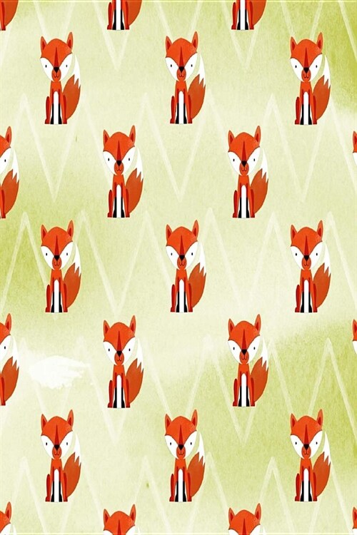 Cute Fox Pattern Blank Journal: 150 Numbered Blank Page Journal, Notebook, Sketchbook, for Drawing, Notes, Memos, Students and Teachers (Paperback)