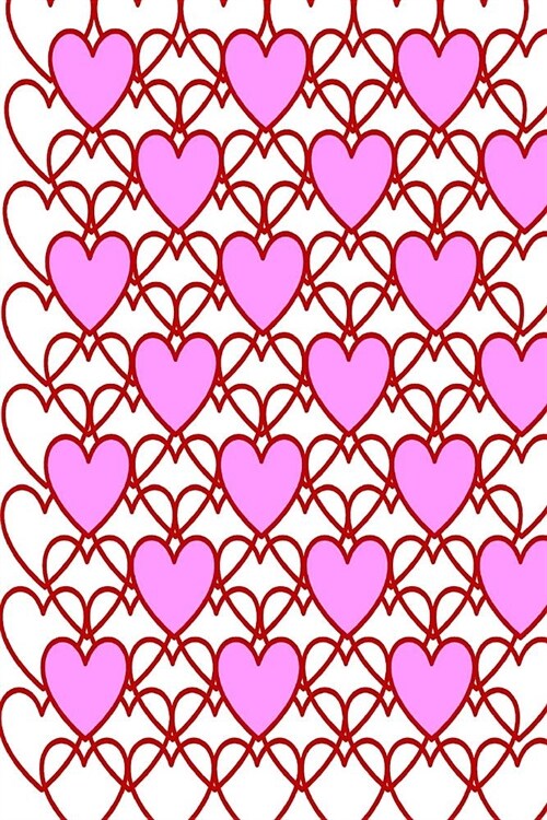 Pink Love Hearts Pattern Lined Journal: 200 Page Lined Journal (6x9) for Notes, Memos, Writing, Homework, Back to School, Home, Office - Student, Teac (Paperback)