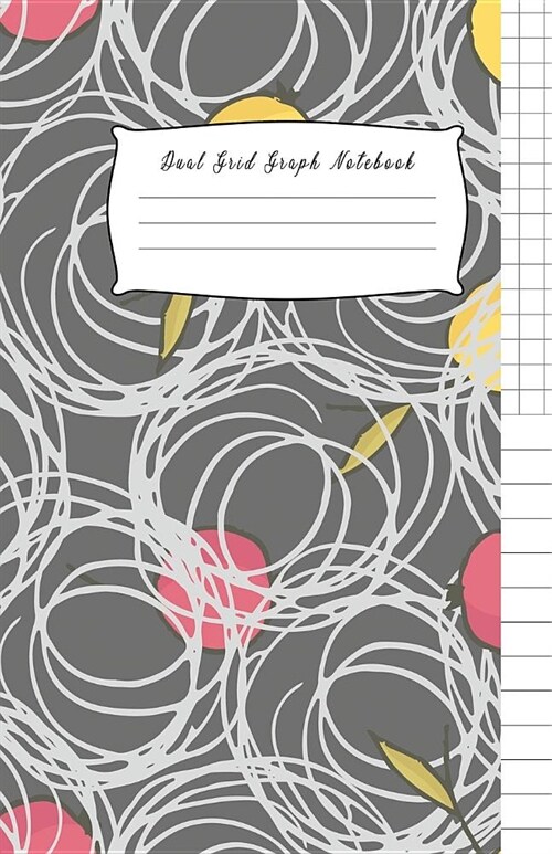Dual Grid Graph Notebook: Composition Notebook Half Graph 4x4 Half Lined Paper Notebook on Same Page, Squared, Science, Maths, Lab Notebooks, Di (Paperback)
